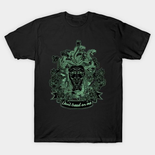 Medusa the Protector “Don’t tread on me” T-Shirt by FitzGingerArt